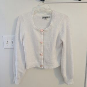 Madden Girl Rosette Fuzzy Sweater